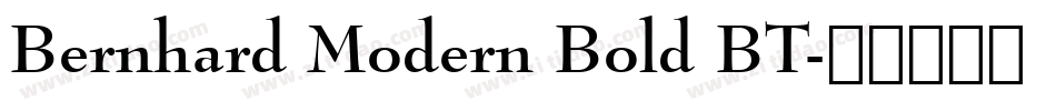 Bernhard Modern Bold BT字体转换